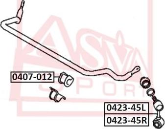 ASVA 0423-45R - Stiepnis / Atsaite, Stabilizators www.autospares.lv