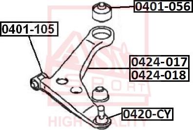 ASVA 0424-018 - Track Control Arm www.autospares.lv