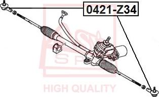 ASVA 0421-Z34 - Tie Rod End www.autospares.lv