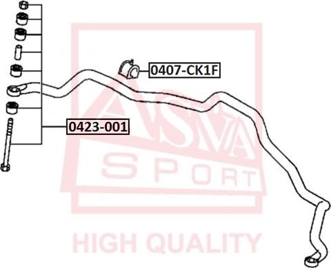 ASVA 0423-001 - Stiepnis / Atsaite, Stabilizators www.autospares.lv