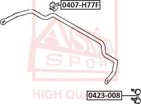 ASVA 0423-008 - Stiepnis / Atsaite, Stabilizators www.autospares.lv