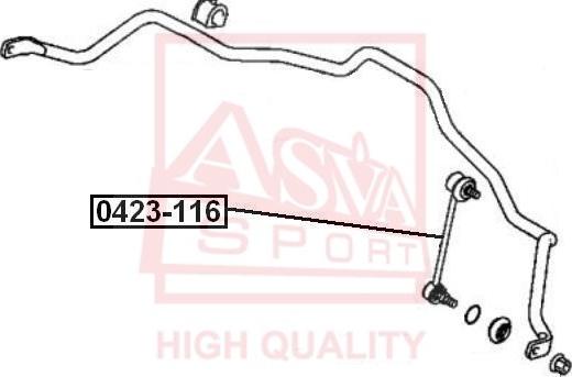 ASVA 0423-116 - Stiepnis / Atsaite, Stabilizators www.autospares.lv