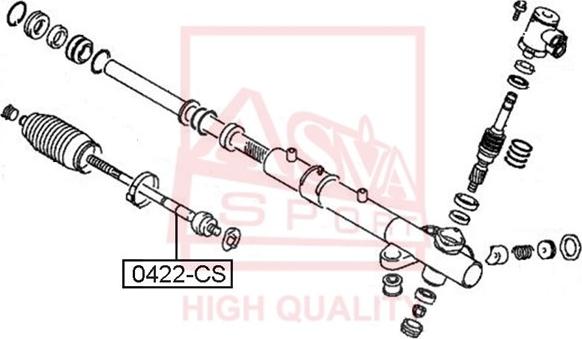 ASVA 0422-CS - Aksiālais šarnīrs, Stūres šķērsstiepnis www.autospares.lv