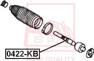 ASVA 0422-KB - Aksiālais šarnīrs, Stūres šķērsstiepnis autospares.lv