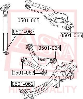 ASVA 0501-065 - Bush of Control / Trailing Arm www.autospares.lv