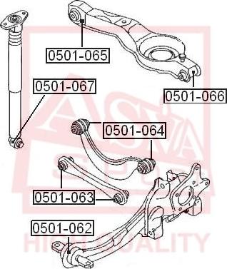 ASVA 0501-062 - Piekare, Šķērssvira www.autospares.lv