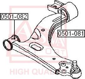 ASVA 0501-082 - Piekare, Šķērssvira www.autospares.lv