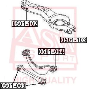 ASVA 0501-103 - Piekare, Šķērssvira www.autospares.lv