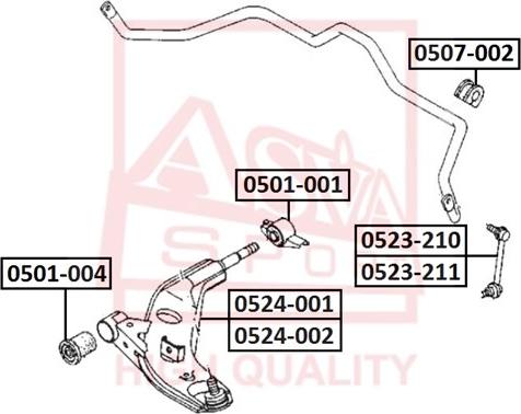 ASVA 0523-210 - Stiepnis / Atsaite, Stabilizators autospares.lv