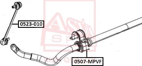 ASVA 0523-010 - Stiepnis / Atsaite, Stabilizators www.autospares.lv