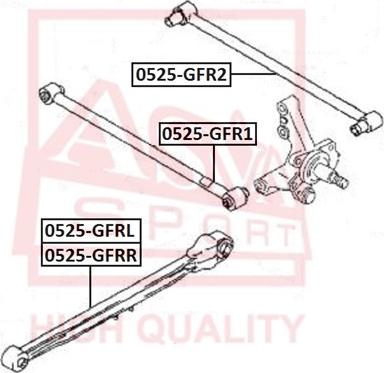 ASVA 0525-GFR2 - Рычаг подвески колеса www.autospares.lv