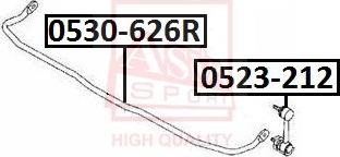 ASVA 0523-212 - Stiepnis / Atsaite, Stabilizators www.autospares.lv