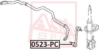 ASVA 0523-PC - Rod / Strut, stabiliser www.autospares.lv