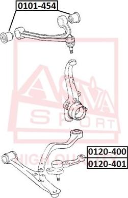 ASVA 0101-454 - Piekare, Šķērssvira www.autospares.lv