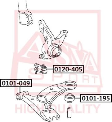 ASVA 0101-049 - Bush of Control / Trailing Arm www.autospares.lv