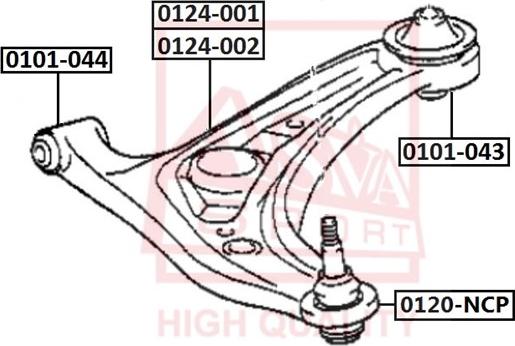 ASVA 0124-002 - Track Control Arm www.autospares.lv