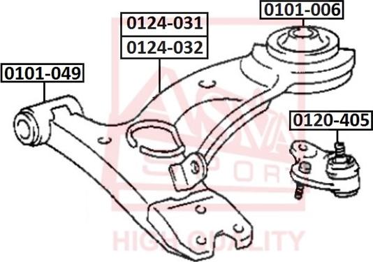 ASVA 0101-006 - Bush of Control / Trailing Arm www.autospares.lv