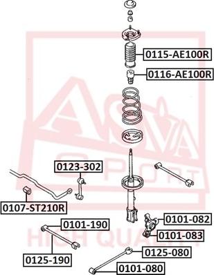 ASVA 0101-080 - Piekare, Šķērssvira www.autospares.lv