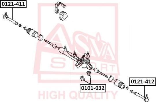 ASVA 0121-411 - Stūres šķērsstiepņa uzgalis www.autospares.lv