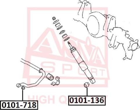 ASVA 0101-718 - Piekare, Šķērssvira www.autospares.lv