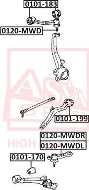 ASVA 0120-MWD - Balst / Virzošais šarnīrs www.autospares.lv