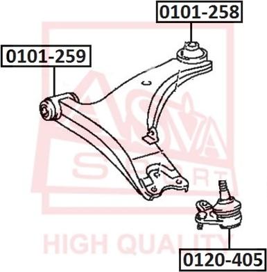 ASVA 0101-258 - Piekare, Šķērssvira www.autospares.lv