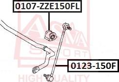 ASVA 0123-150F - Stiepnis / Atsaite, Stabilizators www.autospares.lv