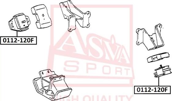 ASVA 0112-120F - Piekare, Dzinējs www.autospares.lv