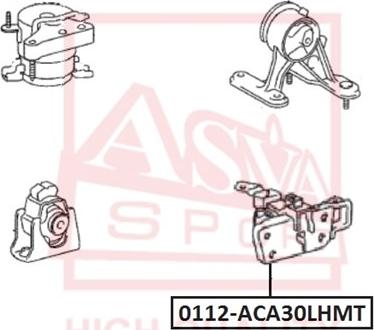 ASVA 0112-ACA30LHMT - Piekare, Dzinējs www.autospares.lv