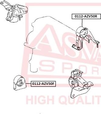 ASVA 0112-AZV50F - Piekare, Dzinējs www.autospares.lv