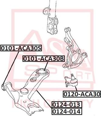 ASVA 0124-013 - Neatkarīgās balstiekārtas svira, Riteņa piekare autospares.lv