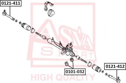 ASVA 0121-412 - Stūres šķērsstiepņa uzgalis www.autospares.lv