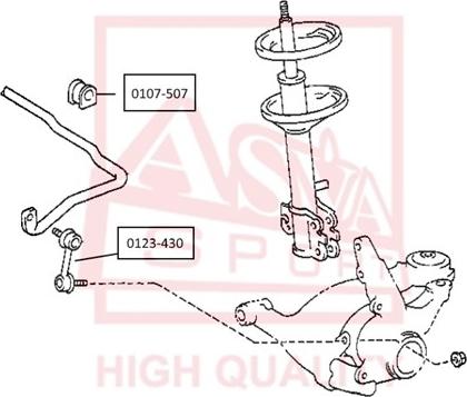 ASVA 0123-430 - Stiepnis / Atsaite, Stabilizators www.autospares.lv