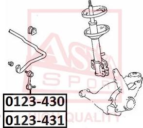 ASVA 0123-431 - Stiepnis / Atsaite, Stabilizators www.autospares.lv