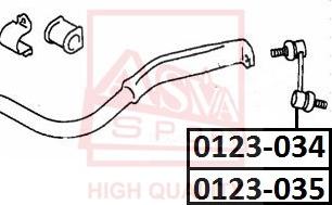 ASVA 0123-035 - Stiepnis / Atsaite, Stabilizators www.autospares.lv