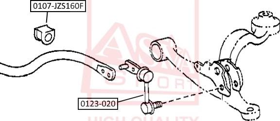 ASVA 0123-020 - Stiepnis / Atsaite, Stabilizators www.autospares.lv