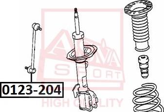 ASVA 0123-204 - Stiepnis / Atsaite, Stabilizators www.autospares.lv