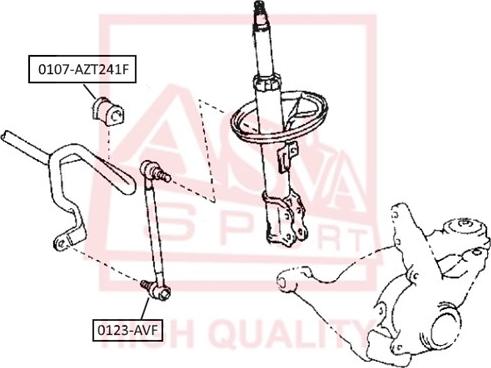 ASVA 0123-AVF - Stiepnis / Atsaite, Stabilizators autospares.lv