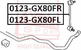 ASVA 0123-GX80FL - Stiepnis / Atsaite, Stabilizators autospares.lv