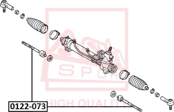 ASVA 0122-073 - Aksiālais šarnīrs, Stūres šķērsstiepnis www.autospares.lv