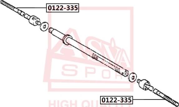 ASVA 0122-335 - Aksiālais šarnīrs, Stūres šķērsstiepnis www.autospares.lv