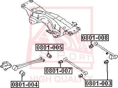 ASVA 0801-007 - Piekare, Šķērssvira www.autospares.lv