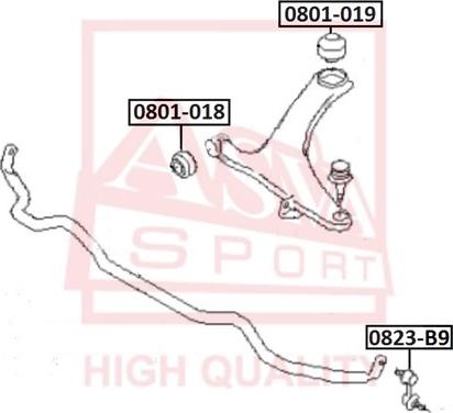 ASVA 0823-B9 - Stiepnis / Atsaite, Stabilizators www.autospares.lv