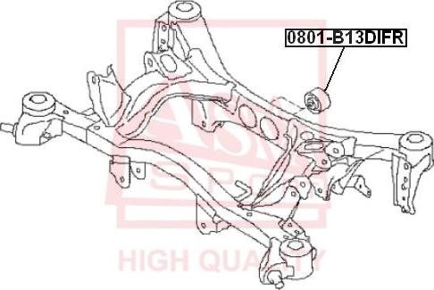 ASVA 0801-B13DIFR - Piekare, Šķērssvira www.autospares.lv