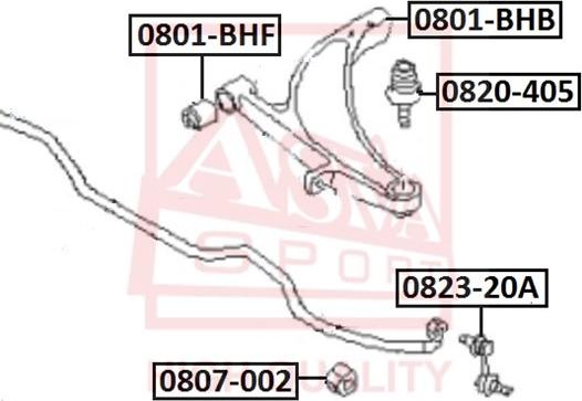 ASVA 0823-20A - Stiepnis / Atsaite, Stabilizators www.autospares.lv