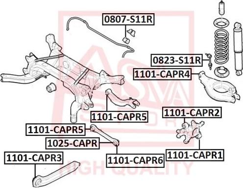 ASVA 0807-S11R - Bukse, Stabilizators www.autospares.lv