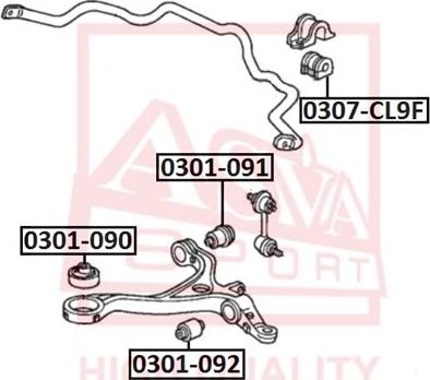 ASVA 0301-092 - Piekare, Šķērssvira www.autospares.lv