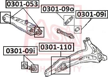 ASVA 0301-110 - Piekare, Šķērssvira www.autospares.lv