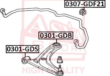 ASVA 0301-GDB - Piekare, Šķērssvira www.autospares.lv