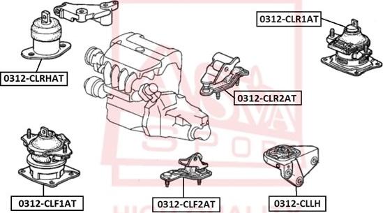 ASVA 0312-CLF2AT - Piekare, Dzinējs www.autospares.lv